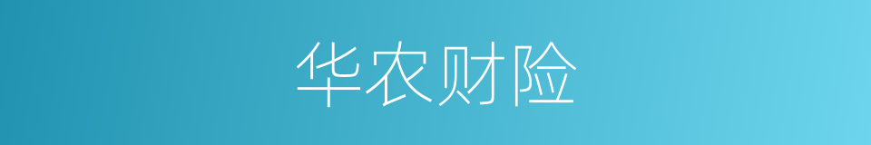 华农财险的同义词