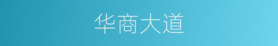 华商大道的同义词