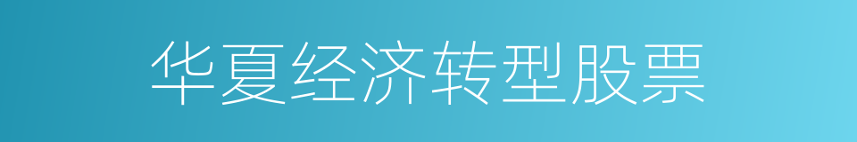 华夏经济转型股票的同义词