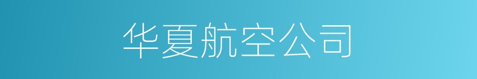 华夏航空公司的同义词