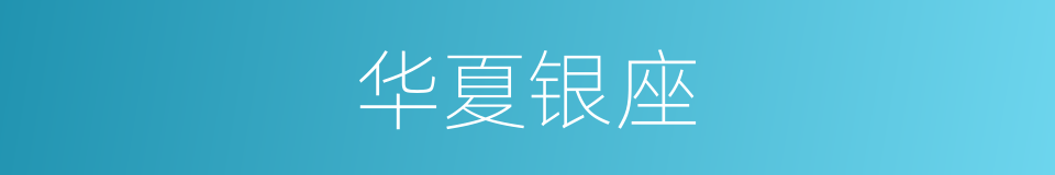 华夏银座的同义词