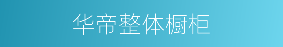华帝整体橱柜的同义词