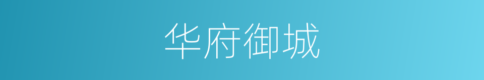 华府御城的同义词