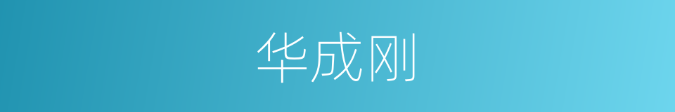 华成刚的同义词