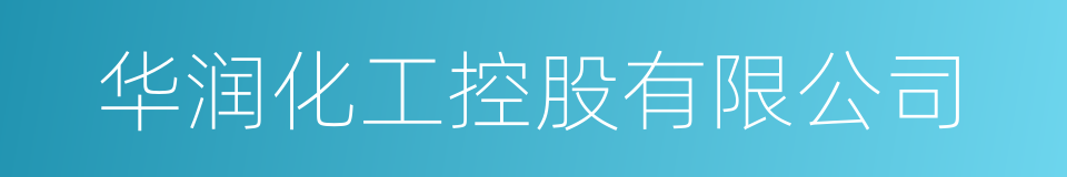华润化工控股有限公司的同义词