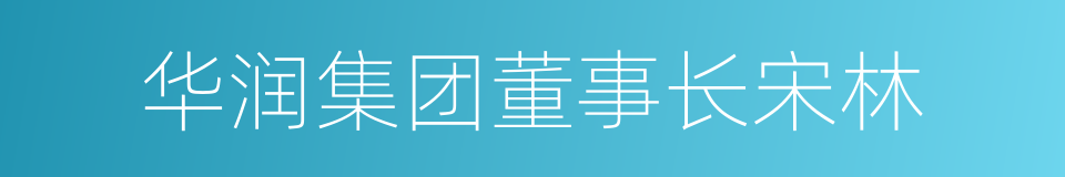 华润集团董事长宋林的同义词