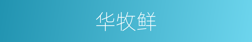 华牧鲜的同义词