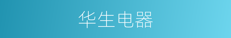 华生电器的同义词