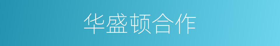 华盛顿合作的同义词