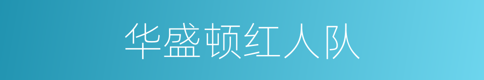 华盛顿红人队的同义词