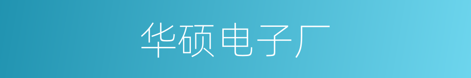 华硕电子厂的同义词