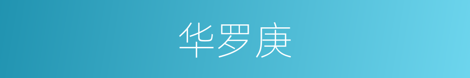 华罗庚的意思