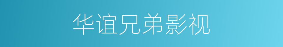 华谊兄弟影视的同义词