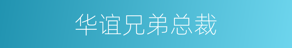 华谊兄弟总裁的同义词