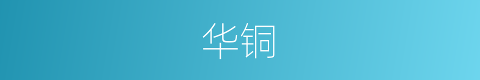 华铜的同义词