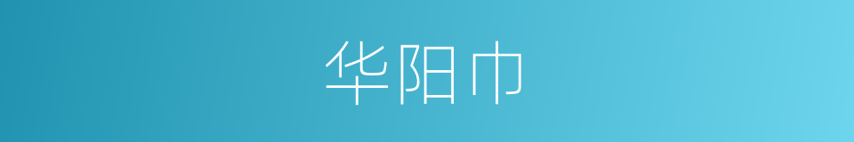 华阳巾的意思