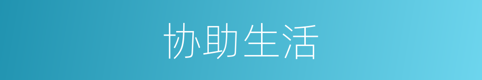 协助生活的同义词