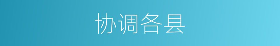 协调各县的同义词