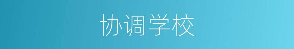协调学校的同义词