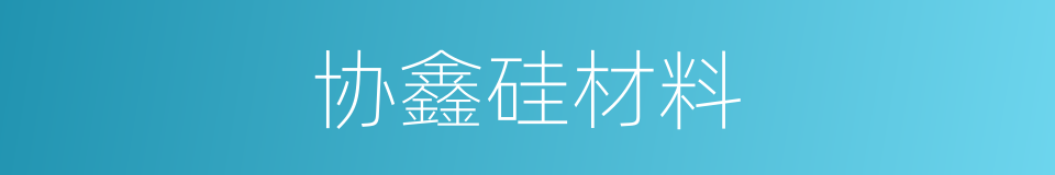 协鑫硅材料的同义词