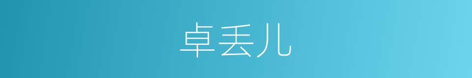 卓丢儿的同义词