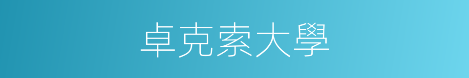 卓克索大學的同義詞