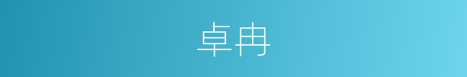 卓冉的同义词