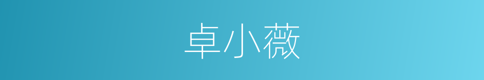 卓小薇的同义词