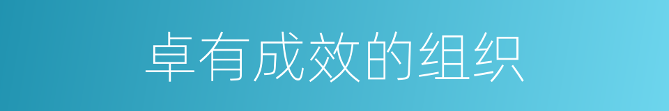 卓有成效的组织的同义词