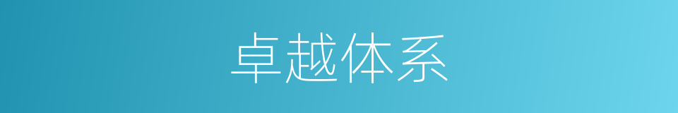 卓越体系的同义词