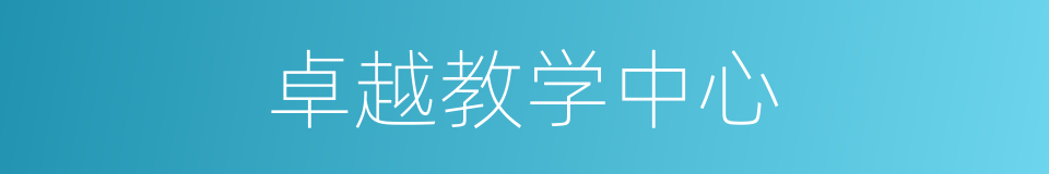 卓越教学中心的同义词