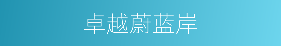 卓越蔚蓝岸的同义词