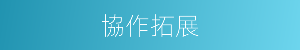 協作拓展的同義詞