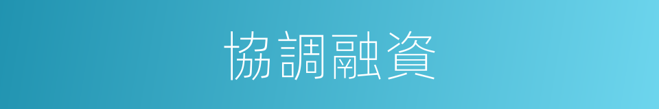 協調融資的同義詞