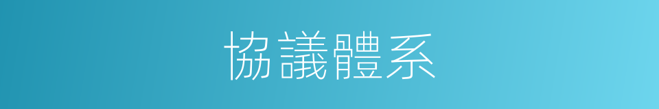 協議體系的同義詞