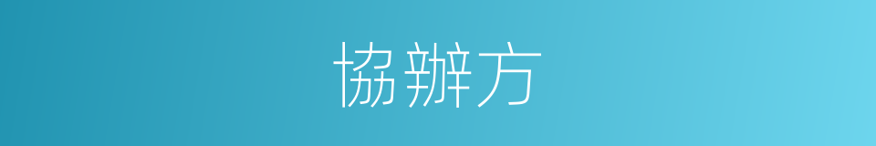 協辦方的同義詞