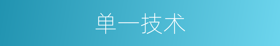 单一技术的同义词