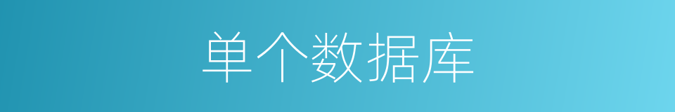 单个数据库的同义词