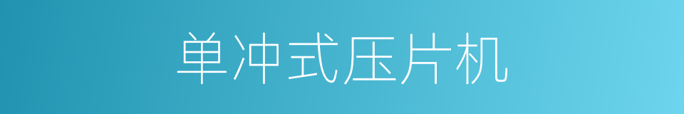 单冲式压片机的同义词