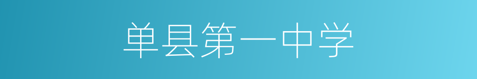 单县第一中学的同义词