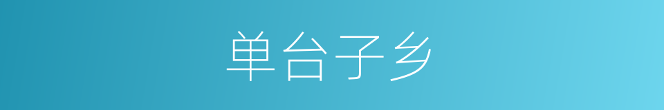 单台子乡的同义词