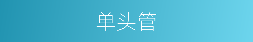 单头管的同义词