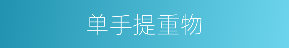 单手提重物的同义词