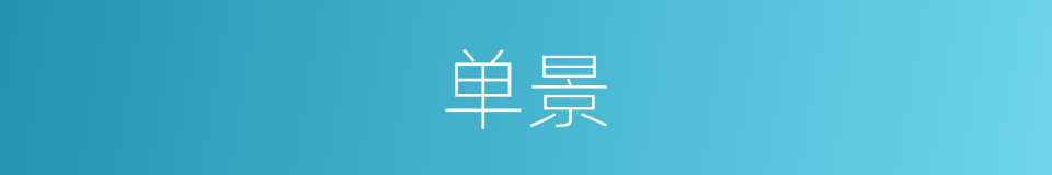 单景的同义词