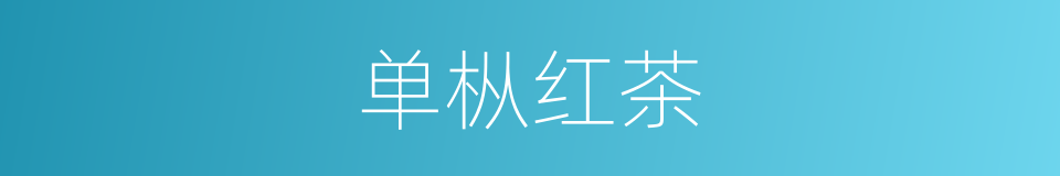 单枞红茶的同义词