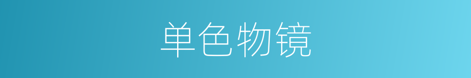 单色物镜的同义词