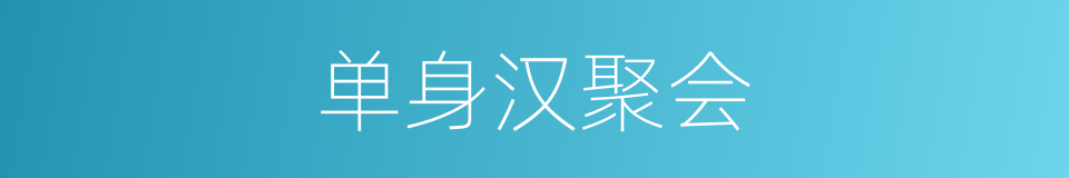 单身汉聚会的同义词