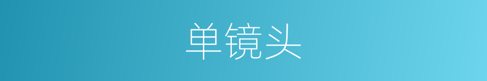 单镜头的同义词