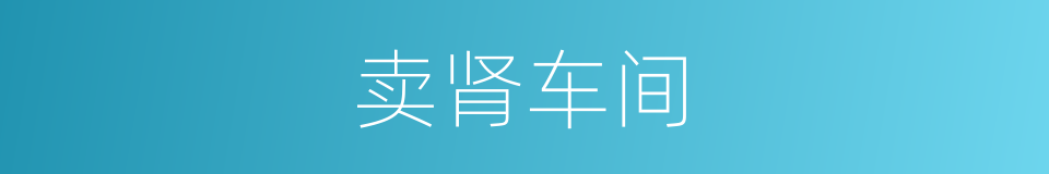 卖肾车间的同义词