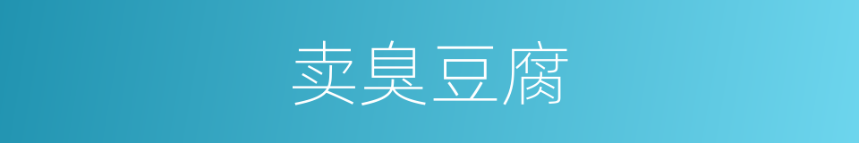 卖臭豆腐的同义词
